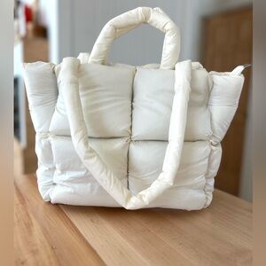 Puffer Classy Cream Tote Bag, NWOT